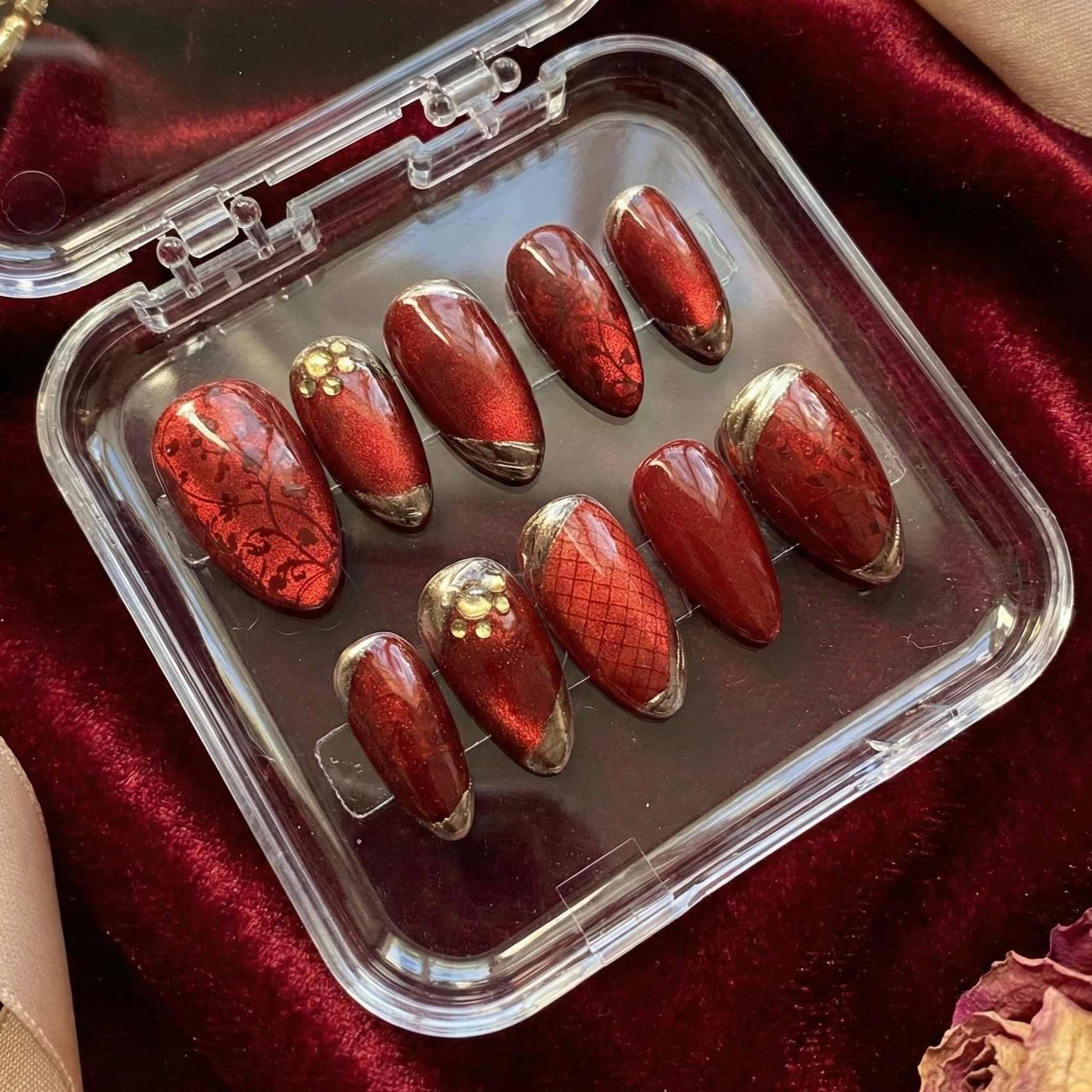 Ruby and Gold Vintage Romance